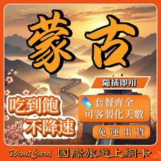WantCard 蒙古網卡 即插即用 吃到飽不降速, 詳見包裝, 詳見包裝, 詳見包裝, 5天,Ａ【蒙古網卡】每天0.3GB吃到飽