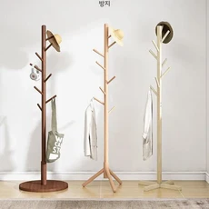 내구성 옷걸이 스탠딩 오거나이저 가구 신발장 현대식 코트 랙, 크로스스타일 [월넛컬러필름] +