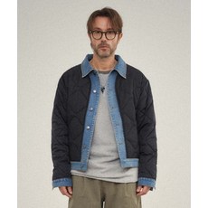 매장정품 더블유엠씨 WMC 데님 레이어 퀼팅 자켓_NAVY O-MOBCL5Y21056 120732
