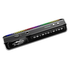 쿠쿠스토어 지능형 자동차 향수 스프레이 주차판 오래 지속되는 확산 사운드 제어 내장 스마트 마이크 조명, 01 Dark color