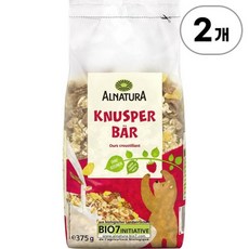 알나투라 유기농 크런치 베어 시리얼 Alnatura Organic Crunchy Bear Cereal 375g, 2개