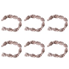 6PCS 조정 커튼 타이백 커튼 홀더 클립 세트는 심플한 터치와 호환됩니다, 화이트 커피