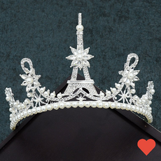 파티용품 생일 왕관 공주 세트 셀프웨딩 소품, 1개, 18.프라임 웨딩 티아라 블랙(225)