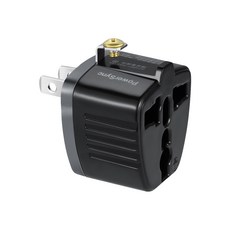 PowerSync 萬國轉接頭 美規 轉接頭 萬國插頭 轉接插頭 萬用插頭 出國 插頭 插座 轉換頭, 4.7cm, 黑色, 1個