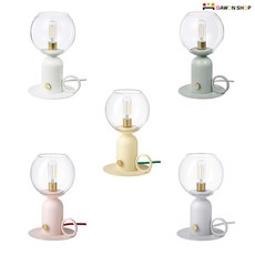 이케아 ASKMULLER 램프스타일 탁상스탠드와 전구 (밝기조절가능)/무드등, 화이트