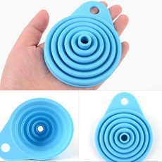 접이식 자동차 워셔액 실리콘 깔때기 휴대용, 색상, 오렌지, 1개