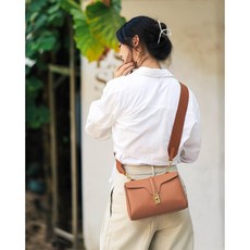 【A 優選】DIY皮包材料包 女生斜背包 大容量手工自縫包包 側背包, 1個