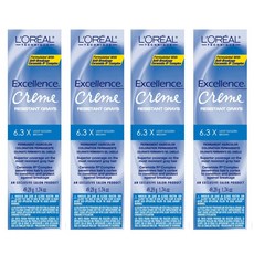 로레알 엑셀런스 크림 리지스턴트 그레이 퍼머넌트 헤어컬러 49.29g, 6.3X Light Golden Brown, 4개