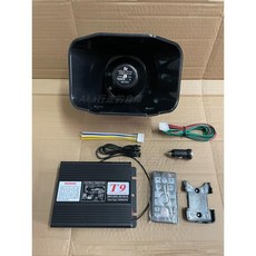 優選 文宣車汽車12V24改裝 高清喊話器 警報器 車載警笛 高音400W600W 汽車喇叭揚聲器, 1個, 400W主機+1個黑鋒喇叭,通用