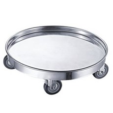 스텐 원형 트레이 오븐 다단 베이킹 접이식 대형 조리 주방용품, C. 브레이크가있는 4 개의 바퀴가있는 3