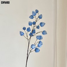DFMEI 仿真花燈籠果假花高級感家居客廳擺設婚房擺件喬遷年宵花果樹枝花, 深藍色