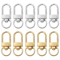 디어템 D고리 키링 연결 고리 부자재, 10개, 혼합