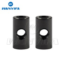 Wanyifa 2pcs 티타늄 원통형 너트 M5 자전거 앉아 막대 시트 포스트 고정 너트 자전거 시트 크로스 홀 배럴, 07 2pcs M5X30mm Black