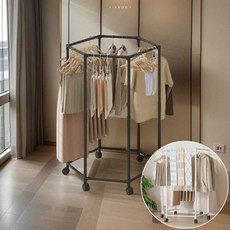 이동식 스탠드 행거 시스템 옷걸이 드레스룸 옷장 선반 무타공, 화이트