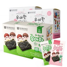 서울대우아한 유기농 어린이김 조미+무조미 콜라보 각 20봉 (총 4케이스 40봉), 20g