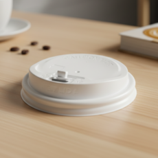 12 16 온스 종이컵 뚜껑 컵 리드 개폐 흰색 카페컵 플라스틱뚜껑 100개입 (AF), 1개, 흰색 뚜껑