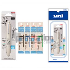 유니 제트스트림 라이트터치 4+1 PEANUTS 0.5mm 볼펜 리필 세트(한정판), 1세트, 화이트+리필 흑색1+청색1+적색1+녹색1