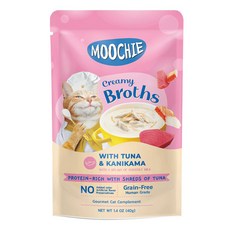 Moochie 貓湯包 雞肉與干貝風味 寵物零食 零添加色素及防腐劑 無穀 人類食用等級, 1個, 姆吉椰島貓湯包#6鮪魚蟹肉*16, 40g, 鮪魚蟹肉