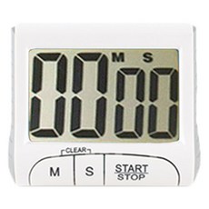 올댓세일 타이머 주방 쿠킹타이머 스톱워치, 화이트, 1개