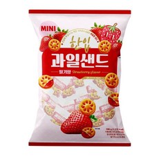 한입 과일샌드 딸기향 미니샌드 낱개포장, 1세트, 300g