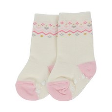 아가방 수성동아NC 2025 FW 귀여운 하트 나염이 들어간 미끄럼방지 처리된 여아 양말