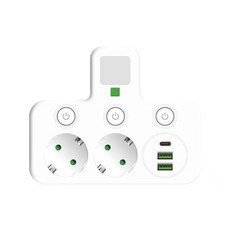 USB 멀티코드 전원 하이탭 콘센트 핸드폰 충전용, 1개, 8623UL 화이트, 1cm
