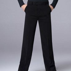 FANSYLI 남자 봄여름 패션 댄스팬츠 모던댄스팬츠 국가표준댄스팬츠 사교댄스 라틴댄스 일자바지 X2406M07 검은색