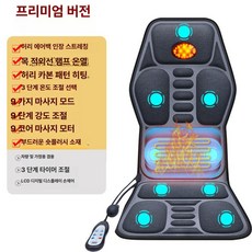 자동차 안마기 경부 마사지 요추 엉덩이 진동 쿠션, 프리미엄 12V 에어백 벨벳, 1개, 12V