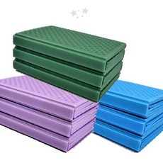 야외용 접이식 휴대용 매트 소형 삼단 경량 휴대가방 포함 캠핑 나들이 돗자리, 퍼플(가방포함)