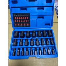 含稅附發票 台灣製 YTL CR-MO螺旋退牙器 斷頭滑絲滑牙螺絲取出器 螺旋式凸軸防脫六角頭 25件組 Y-25PCS, 1個