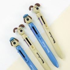 월레스와그로밋 6색 펜 그로밋 볼펜 공식정품 월리스 강아지 캐릭터 동물 피규어 굿즈, 랜덤발송