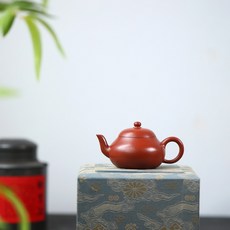 宜興紫砂壺迷你小品朱泥壺經典款式適合沖泡高山茶功夫茶孟臣沖罐-君德漢君德鐘梨形思亭, 1個, 梨形壺100cc