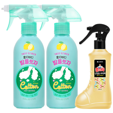 온더바디 발을씻자 코튼 풋샴푸 385ml 2개 + 홈스타 신발을 부탁해 200ml 1개, 레몬