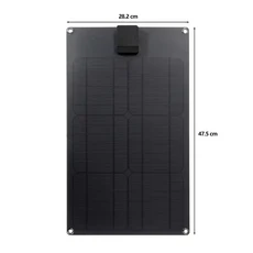태양광 전지판 18V 50W 휴대용 USB+C타입 듀얼 포트 배터리 충전기 차량용 (휴대폰 핸드폰 고속 지원), 02 1pc