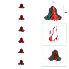 3컬러 종모양 허니컴 세로 가랜드 트리장식 아이방꾸미기 홈파티 만삭촬영 셀프웨딩