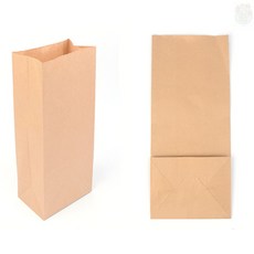 뜬구름디자인 베이커리용 무지 종이봉투 디저트포장용, 소 - 브라운