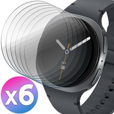 BULKON 3+3 갤럭시 워치8 워치8클래식 40mm 44mm 46mm 고투명 국산 PET 액정 보호 필름, 6개