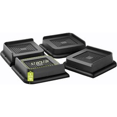 육우타 침대 라이저 1인치 2인치 3인치 4인치 6인치 8인치 헤비 듀티 소파 테이블 의자 다리 프레임 기숙사용 오버사이즈 가구 최대 6000파운드블랙 4팩 지원, Black 8 Pack, 8 Inch