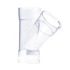POWERTEC 70367 4인치 ID Y 피팅 OD 집진 파이프 어댑터 및 1팩, 5 2 1/2 Od Clear Elbow