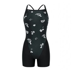 아레나 수영복 심플고스트3부 반신싱글 크로스 스트랩백