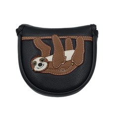 PU 가죽 방수 골프 클럽 말렛 퍼터 커버 프로텍터 나무늘보, PU 가죽 방수 골프 클럽 말렛 퍼터 커버 프로텍터,