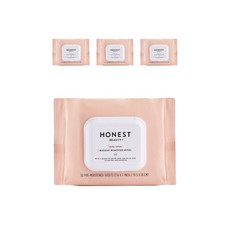 어니스트 퓨리파이 + 리프레시 메이크업 리무버 와이프, 4개, 20매입