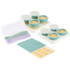 2angels矽膠副食品分裝盒全配組 [15ml 60ml 120ml 湯匙]各一組, 湯匙(夏葉綠+薰衣草紫), 1套, 15ml+60ml+120ml+湯匙