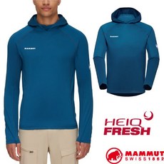 【MAMMUT 長毛象】送》男 抗風防臭彈性抗UV 連帽長袖排汗衣 Selun FL 登山長袖T恤 01420