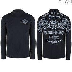 프리덤윙 터틀넥 화이트 블랙 쿨티셔츠 시원한 착용감