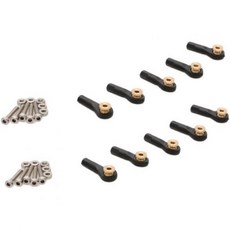 10개 세트 M2 M3 플라스틱 볼 조인트 커넥터 2mm 3mm 헤드 버클 푸시 로드 엔드 조향 링크와 가스켓 나사 호환 RC 카 DIY 모델 부품 표준 모델2mm, 가스켓 포함 2mm