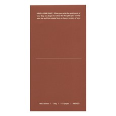 인디고 만년형 기본 6개월 위클리 핸디 다이어리, 브릭, 1개, 브릭