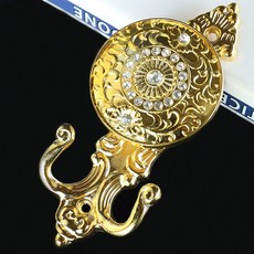 커튼 걸이 벽걸이 유럽식 걸이 걸이 걸이 커튼 버클 스트랩 태슬 걸이 걸이 벽걸이 후드 걸이 더블 걸이, 골든 원, 1개