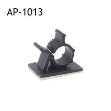 흰색/검정색 자체 접착 케이블 조정 고정 클램프 유형 버클 가능한 배선 클립 장치, Bla AP 1013 20PCS