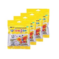 아모스 탱탱 아이클레이 파우치 2500, 흰색, 50g, 4개